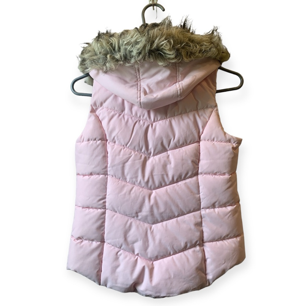 H&M pink puffer vest, girls size 8-10Y